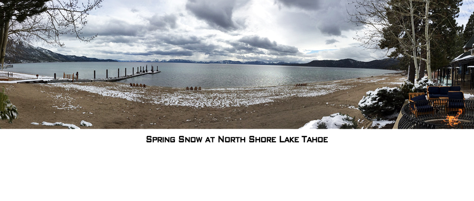 Lake Tahoe, California after snow